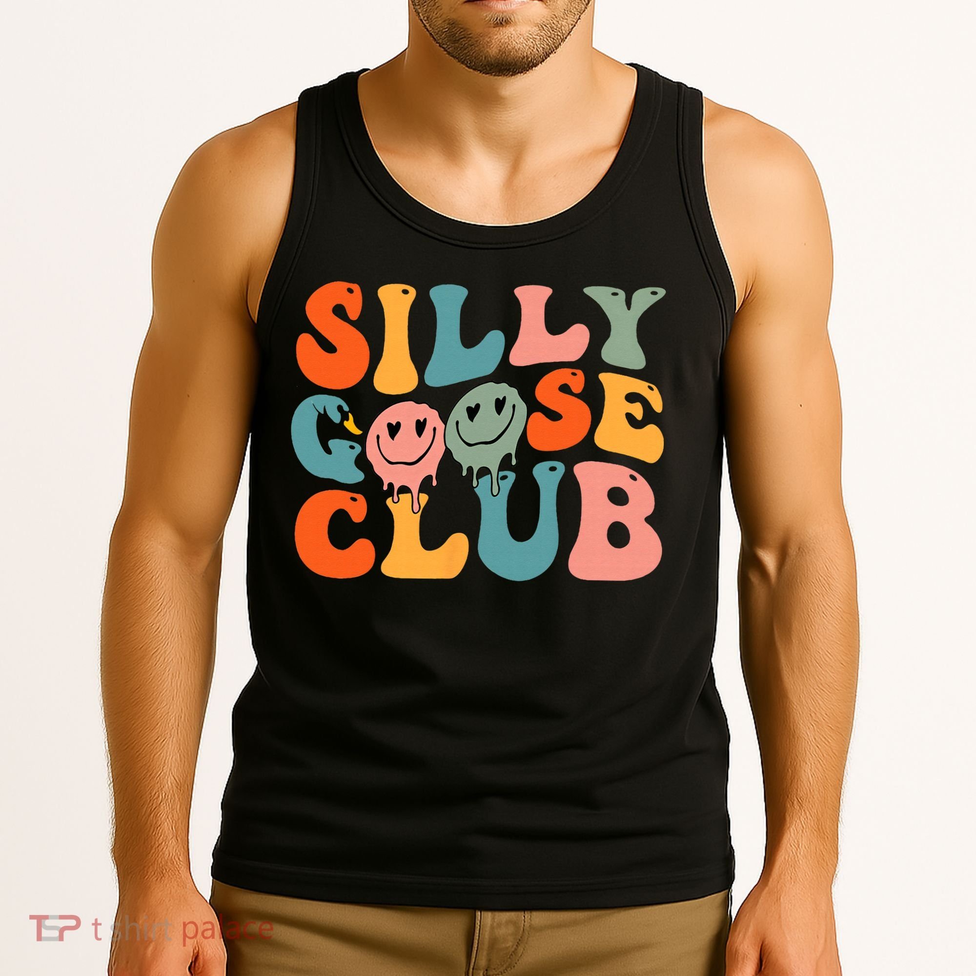 Silly Goose Club Silly Goose Meme Smile Face Trendy Costume Tank Top