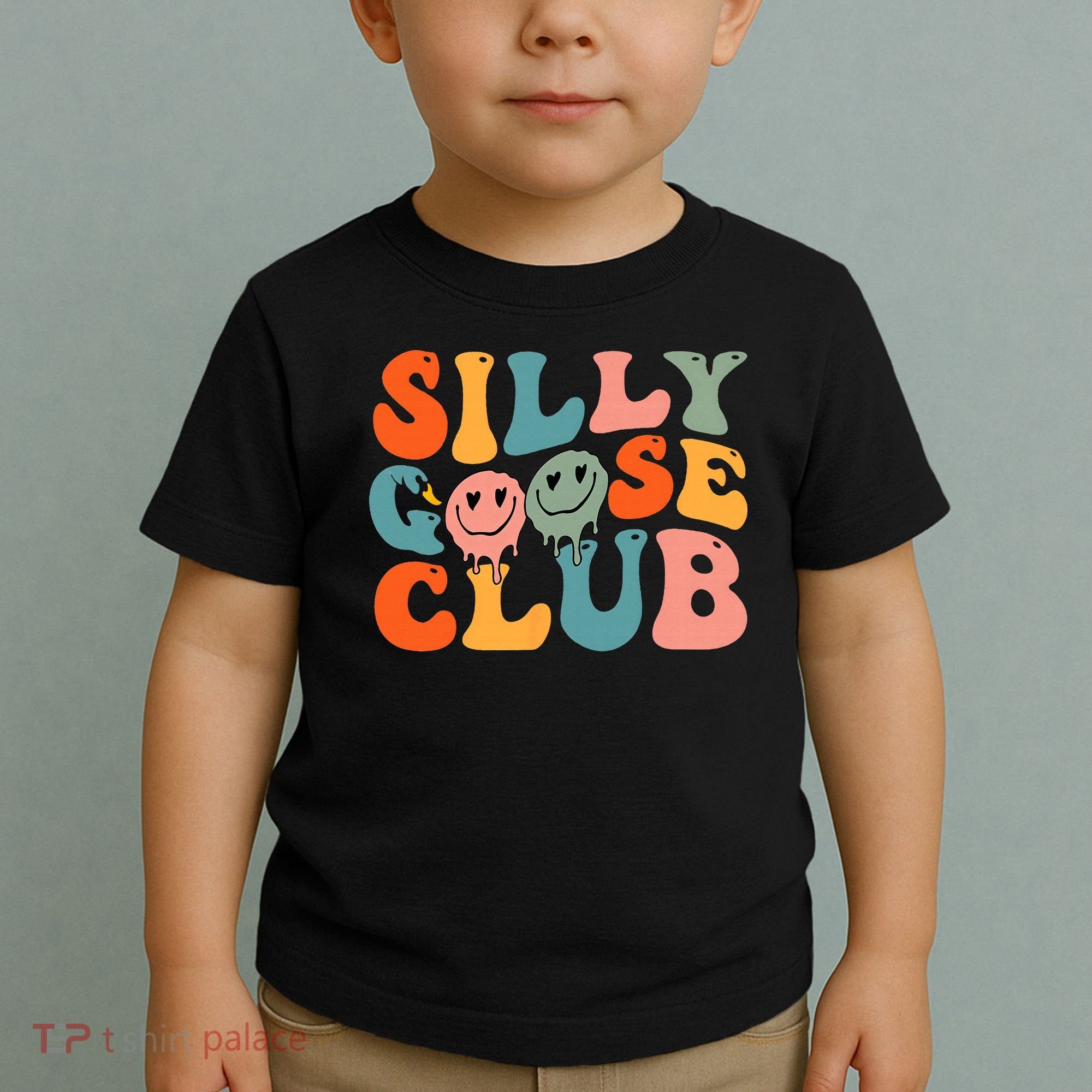 Silly Goose Club Silly Goose Meme Smile Face Trendy Costume Toddler T-Shirt
