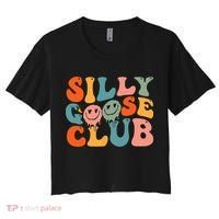 Silly Goose Club Silly Goose Meme Smile Face Trendy Costume Women's Crop Top Tee thumb 0