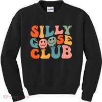 Silly Goose Club Silly Goose Meme Smile Face Trendy Costume Kids Sweatshirt thumb 0