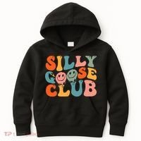 Silly Goose Club Silly Goose Meme Smile Face Trendy Costume Kids Hoodie thumb 0
