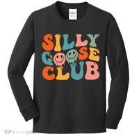 Silly Goose Club Silly Goose Meme Smile Face Trendy Costume Kids Long Sleeve Shirt thumb 0