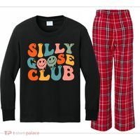 Silly Goose Club Silly Goose Meme Smile Face Trendy Costume Kids Long Sleeve Plaid Pajama Set thumb 0