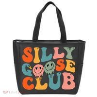 Silly Goose Club Silly Goose Meme Smile Face Trendy Costume Tote Bag thumb 0