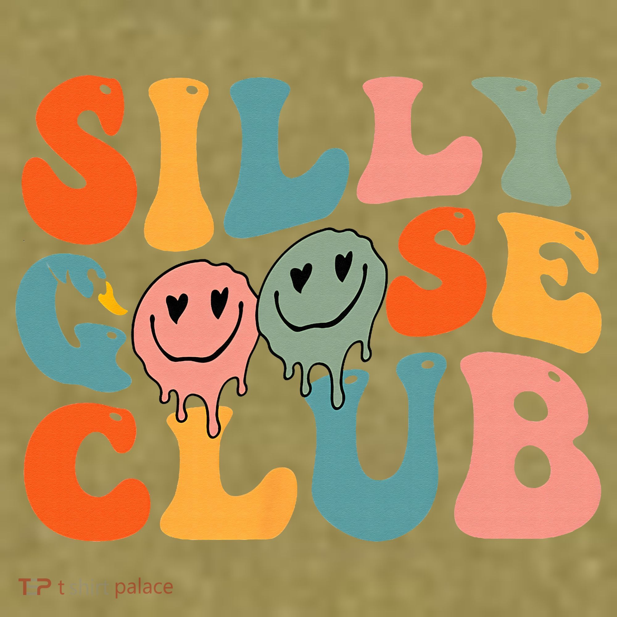 Silly Goose Club Silly Goose Meme Smile Face Trendy Costume Garment-Dyed Women's Muscle Tee