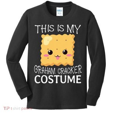 Smores Graham Cracker Camping Halloween Group Costume Kids Long Sleeve Shirt