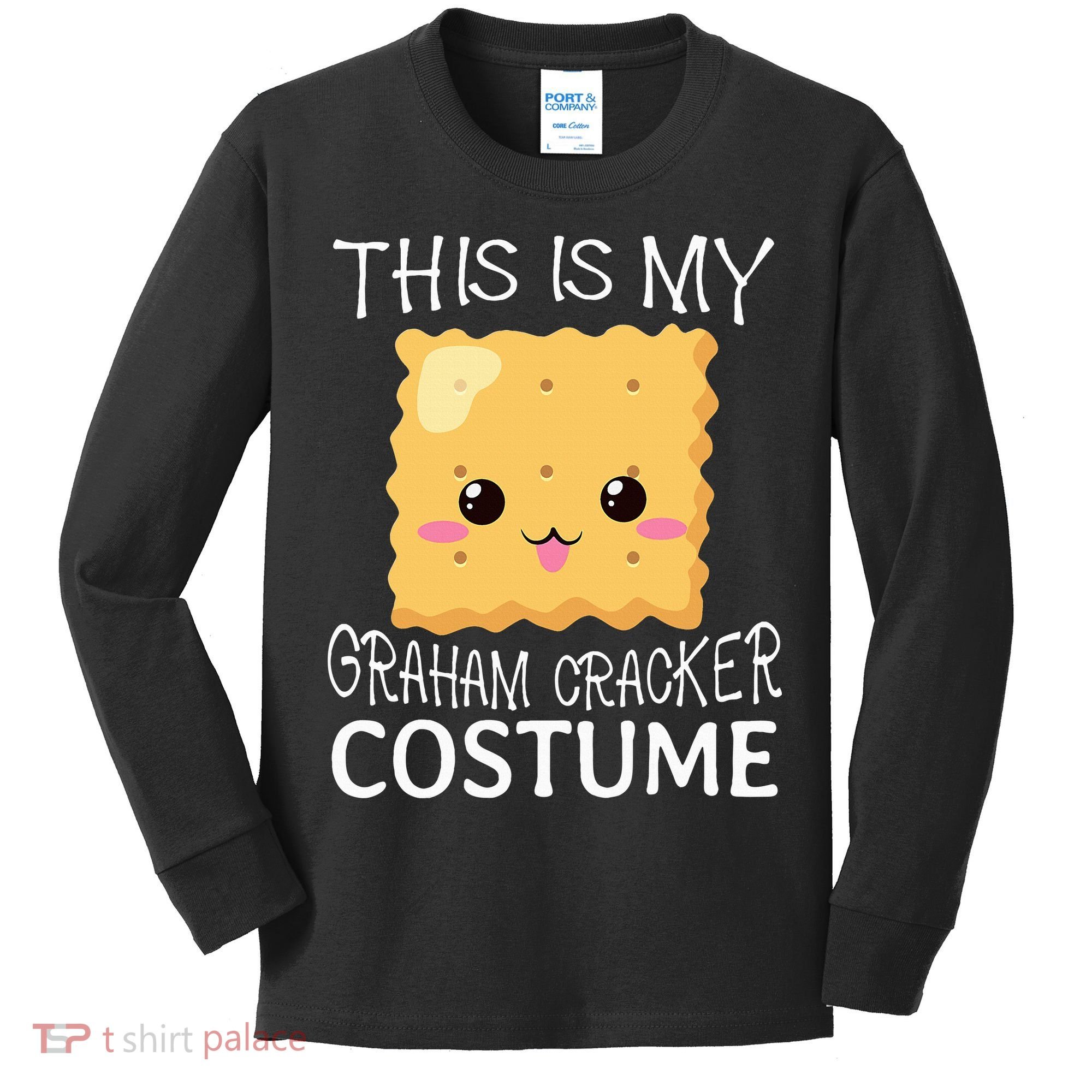 Smores Graham Cracker Camping Halloween Group Costume Kids Long Sleeve Shirt