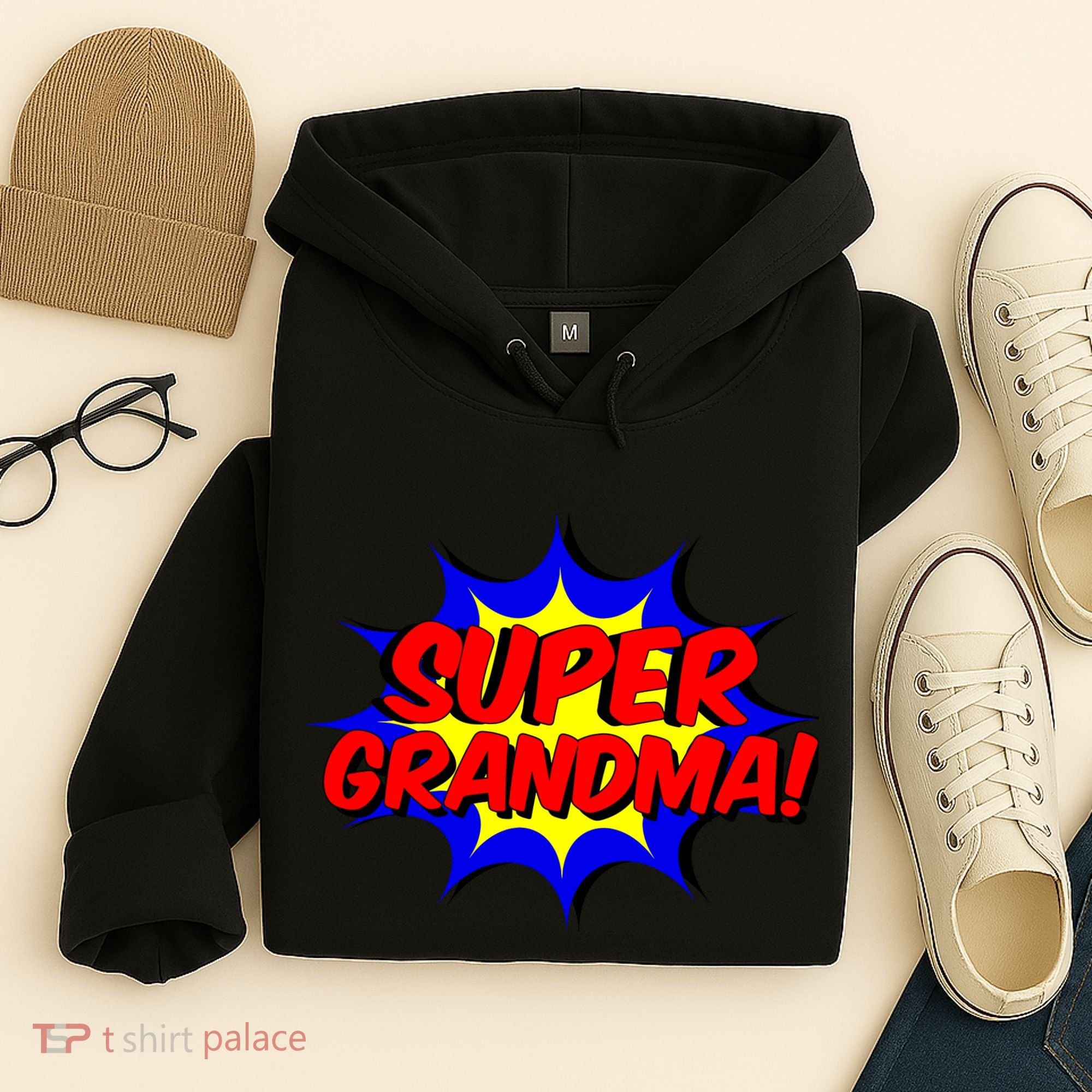 Super Grandma Comic Book Style Gift Superhero Hoodie