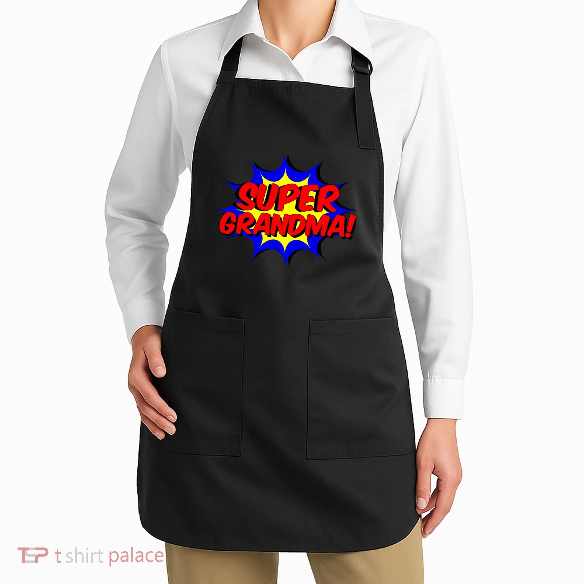 Super Grandma Comic Book Style Gift Superhero Apron