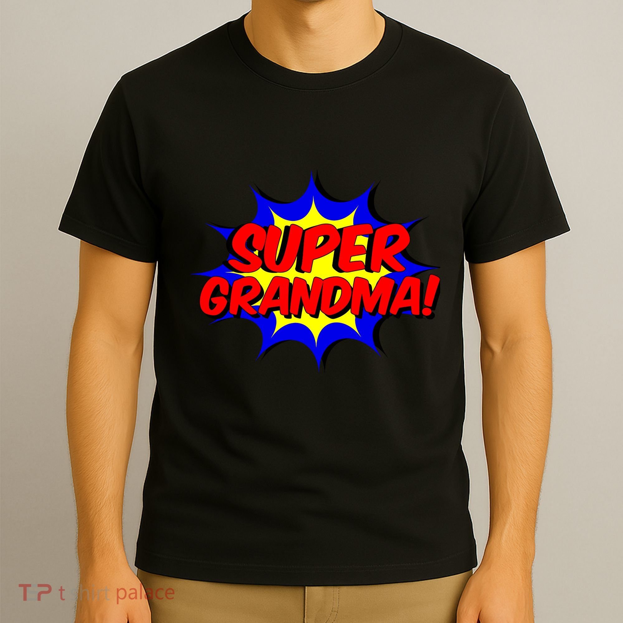 Super Grandma Comic Book Style Gift Superhero T-Shirt