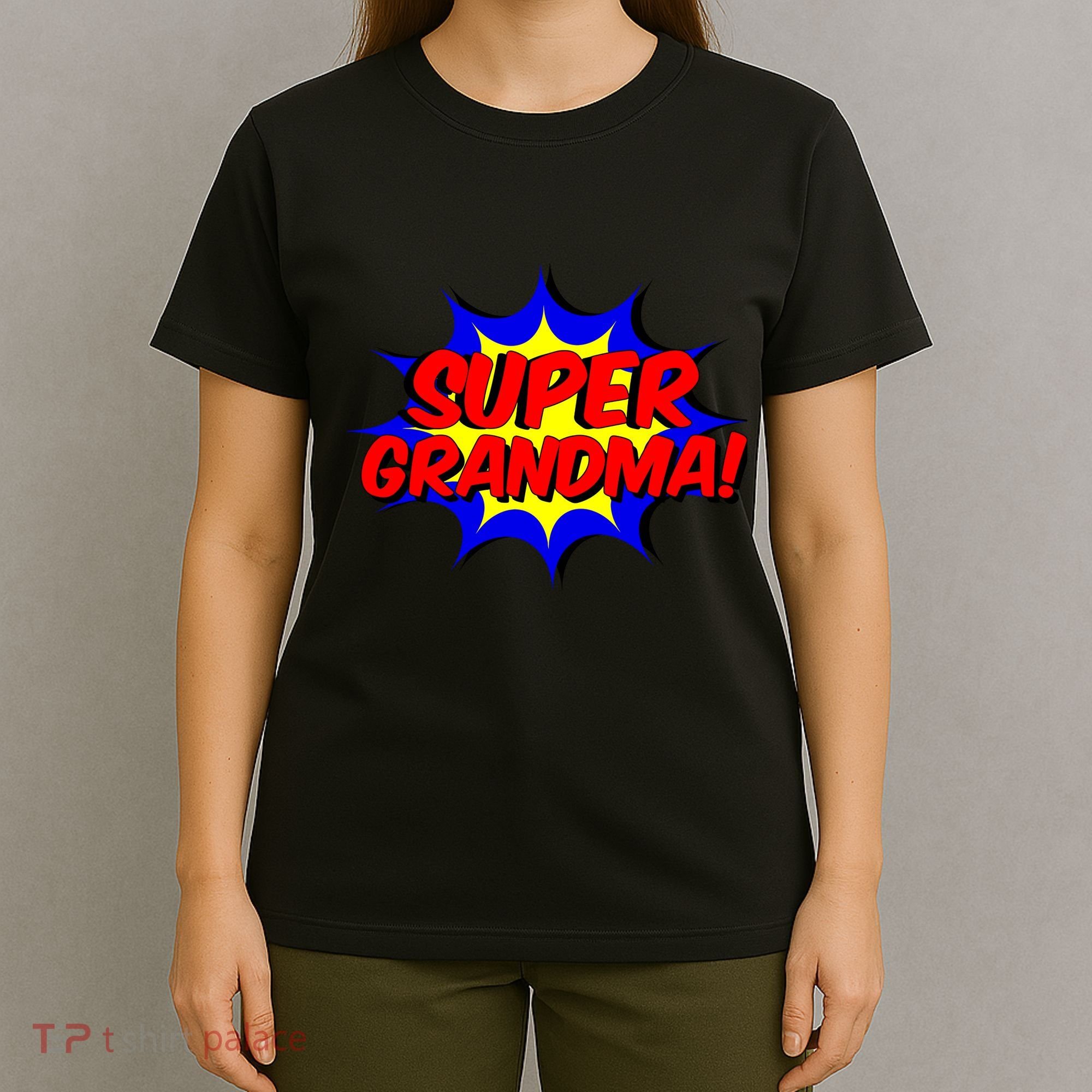 Super Grandma Comic Book Style Gift Superhero T-Shirt