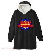 Super Grandma Comic Book Style Gift Superhero Hooded Wearable Blanket thumb 0