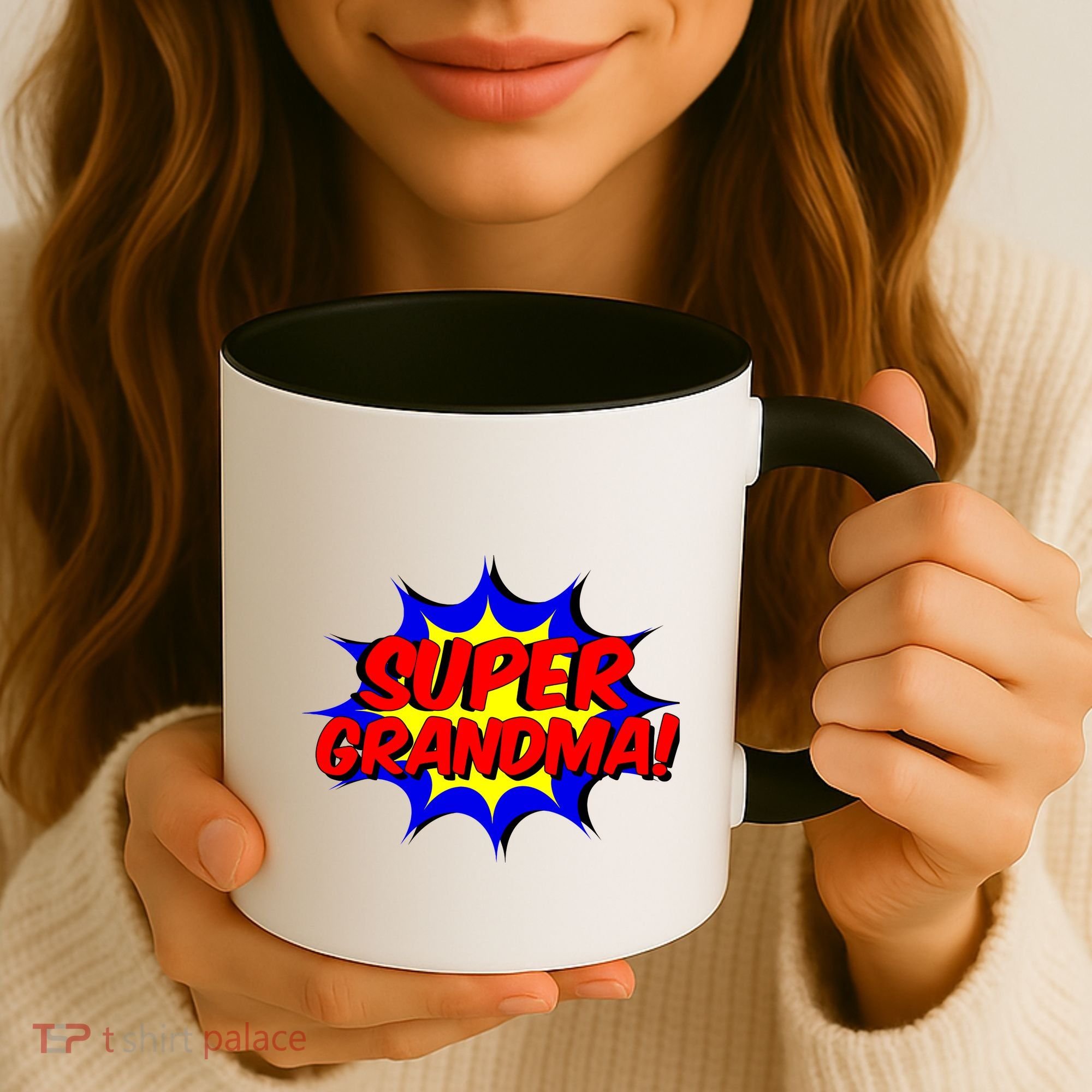 Super Grandma Comic Book Style Gift Superhero Coffee Mug