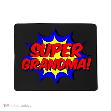 Super Grandma Comic Book Style Gift Superhero Mousepad