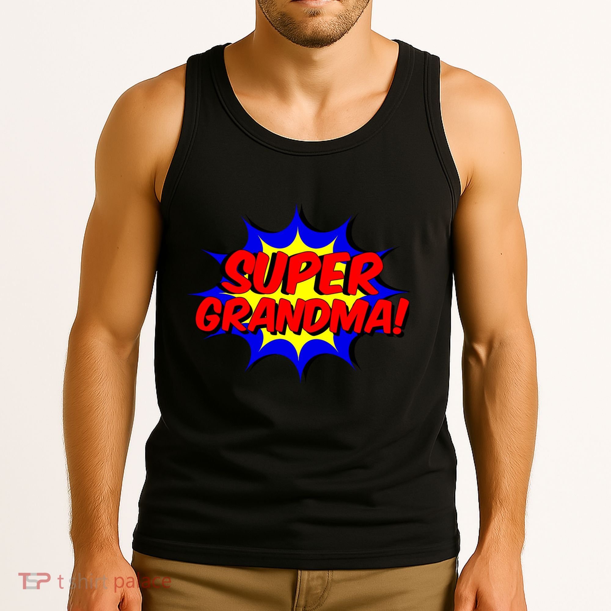 Super Grandma Comic Book Style Gift Superhero Tank Top