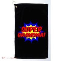 Super Grandma Comic Book Style Gift Superhero Golf Towel thumb 0