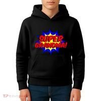 Super Grandma Comic Book Style Gift Superhero Kids Hoodie thumb 4