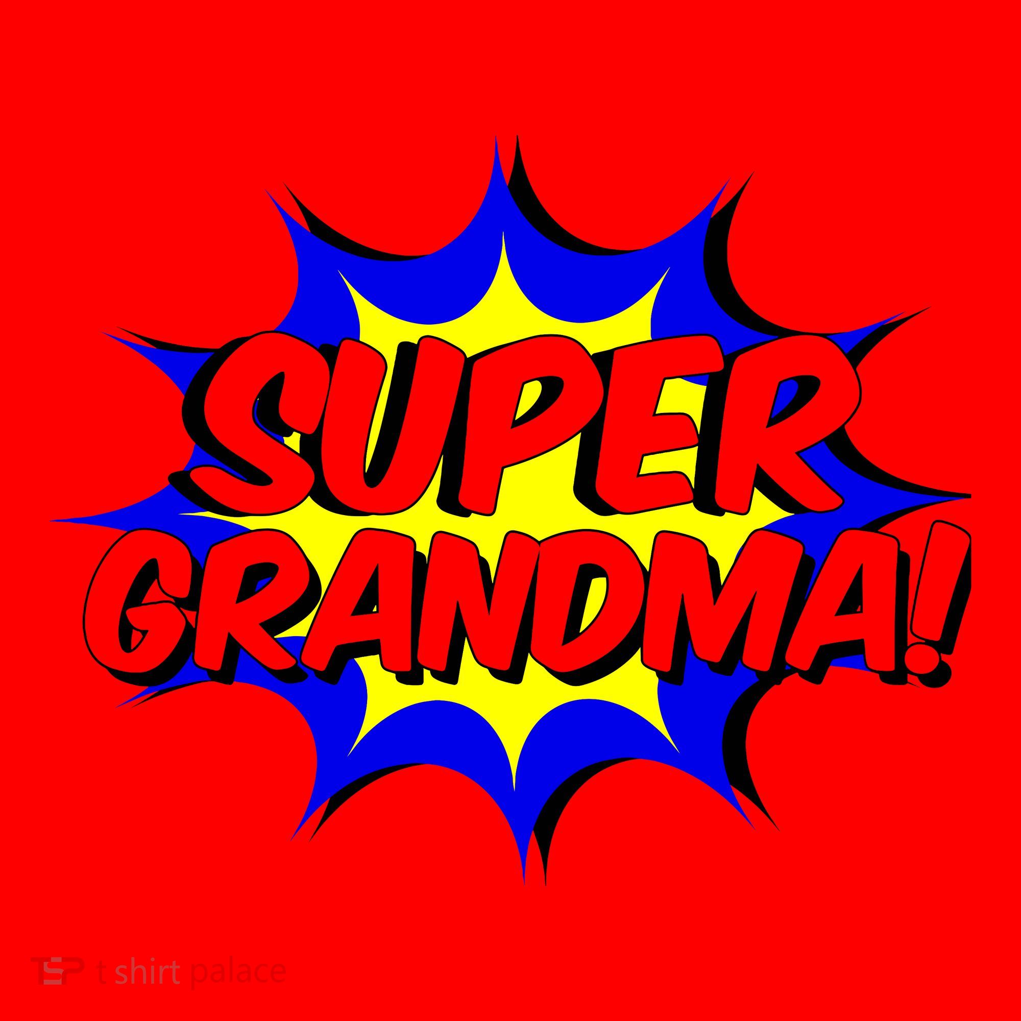 Super Grandma Comic Book Style Gift Superhero Santa Hat