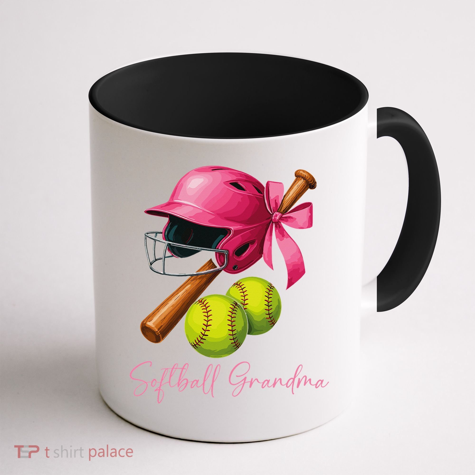 Softball Grandma Coquette Bow Funny Bow Softball Grandma Coffee Mug