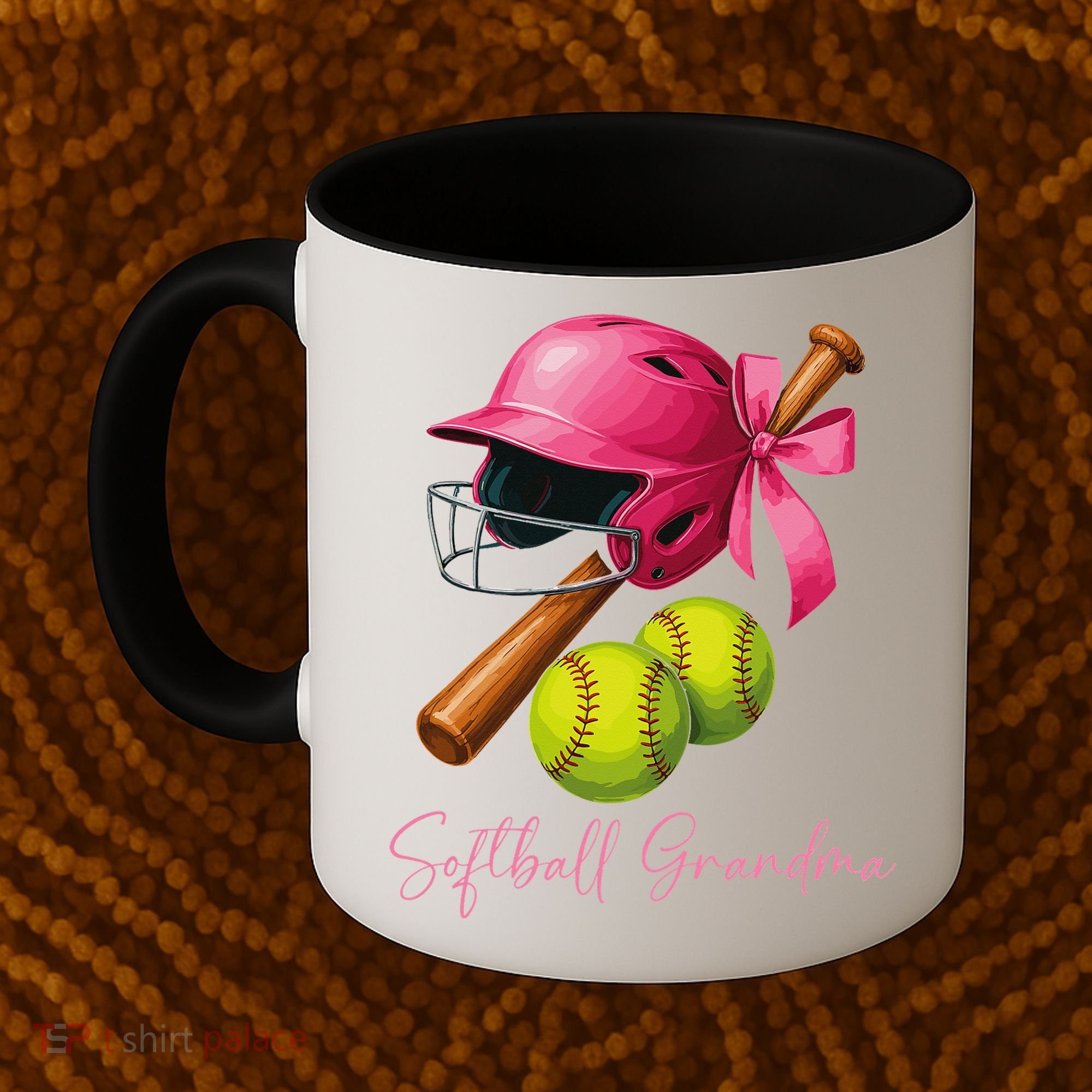 Softball Grandma Coquette Bow Funny Bow Softball Grandma Coffee Mug