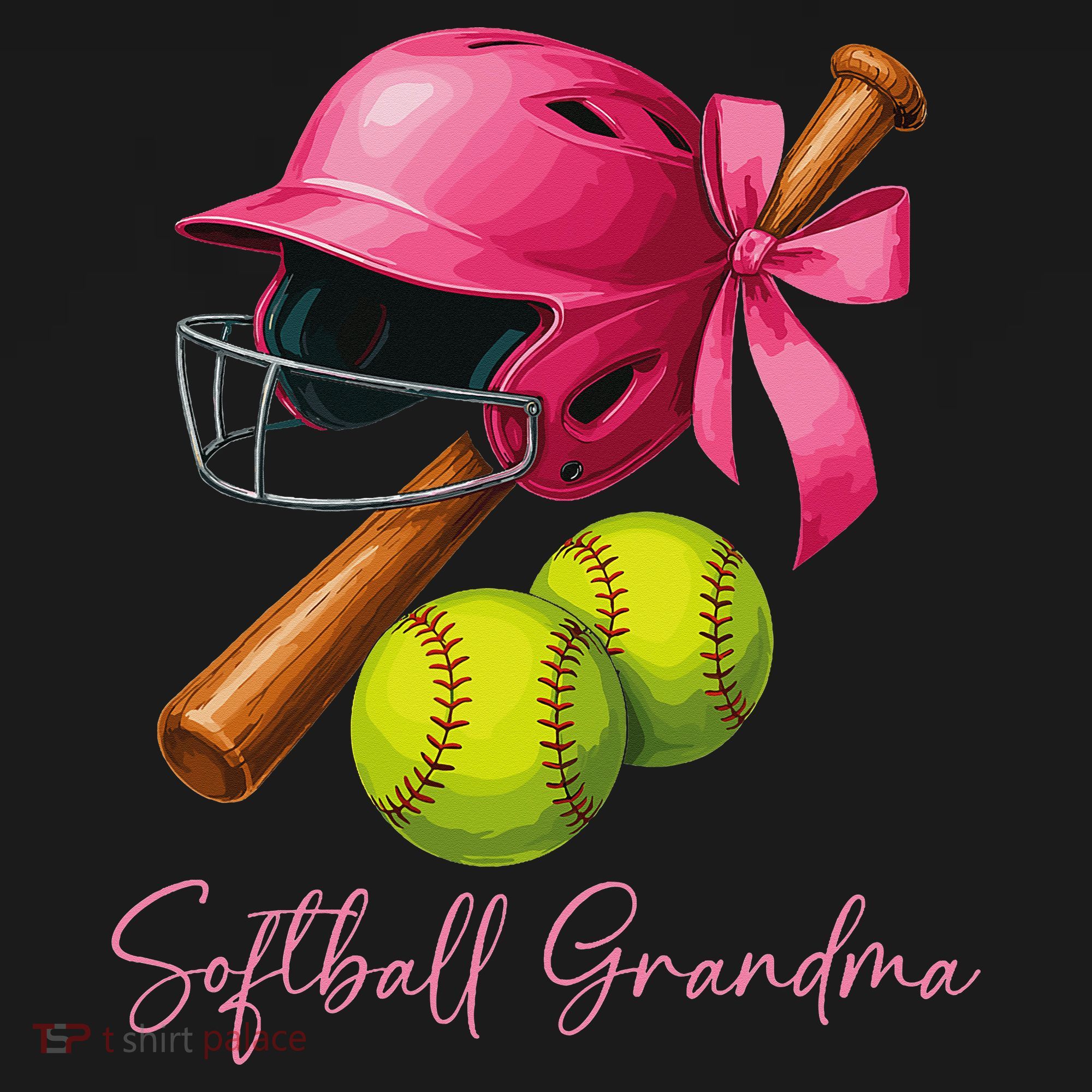 Softball Grandma Coquette Bow Funny Bow Softball Grandma Women's Hoodie