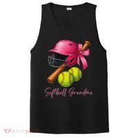 Softball Grandma Coquette Bow Funny Bow Softball Grandma PosiCharge Competitor Tank thumb 0