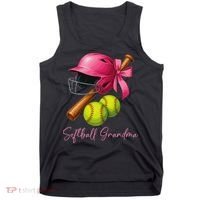 Softball Grandma Coquette Bow Funny Bow Softball Grandma Tank Top thumb 0