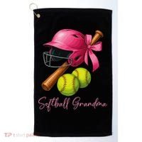 Softball Grandma Coquette Bow Funny Bow Softball Grandma Golf Towel thumb 0