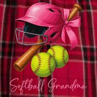 Softball Grandma Coquette Bow Funny Bow Softball Grandma Men's Flannel Plaid Pajama Pants thumb 2