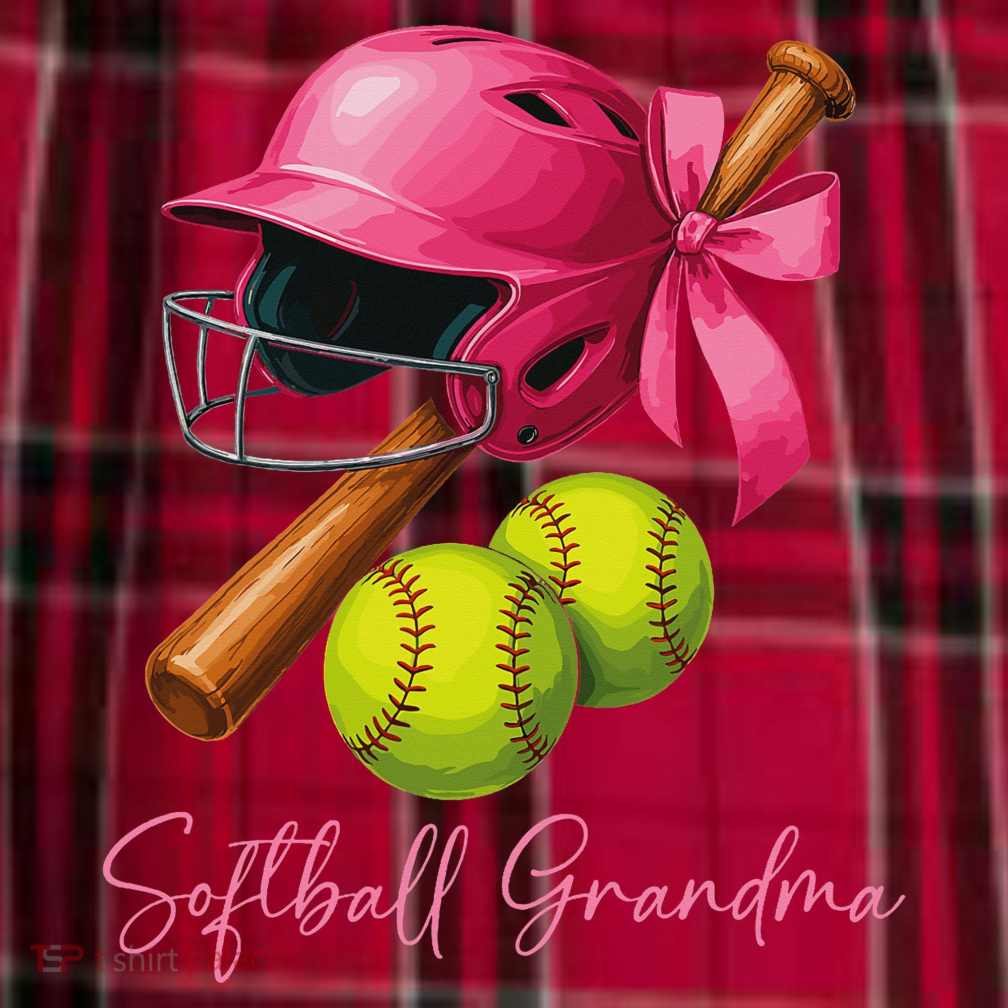 Softball Grandma Coquette Bow Funny Bow Softball Grandma Men's Flannel Plaid Pajama Pants