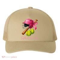 Softball Grandma Coquette Bow Funny Bow Softball Grandma Yupoong Adult 5-Panel Trucker Hat thumb 0