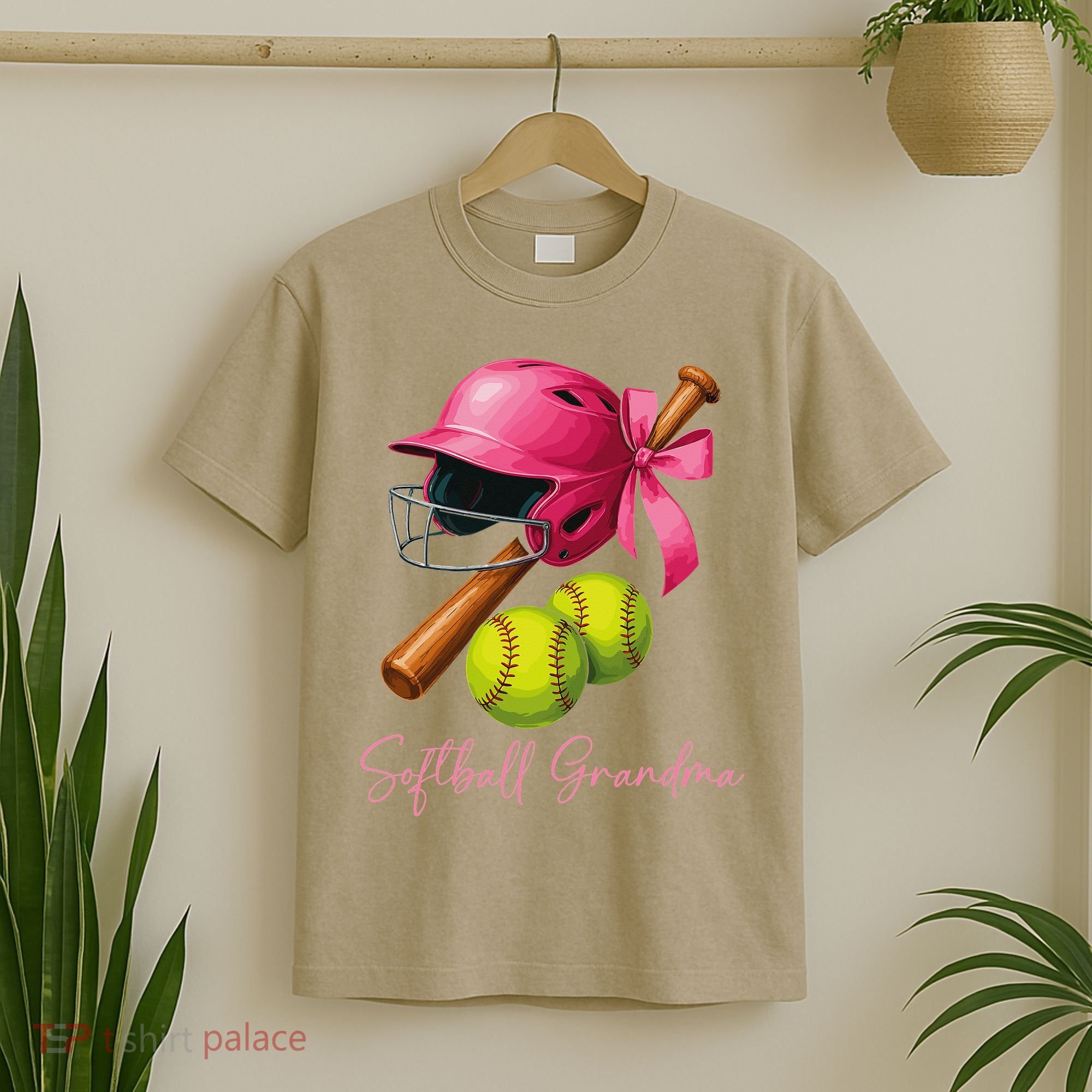Softball Grandma Coquette Bow Funny Bow Softball Grandma T-Shirt