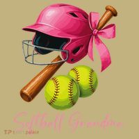 Softball Grandma Coquette Bow Funny Bow Softball Grandma Mousepad thumb 1