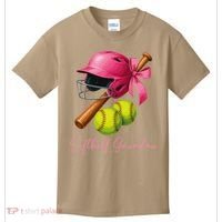 Softball Grandma Coquette Bow Funny Bow Softball Grandma Kids T-Shirt thumb 0