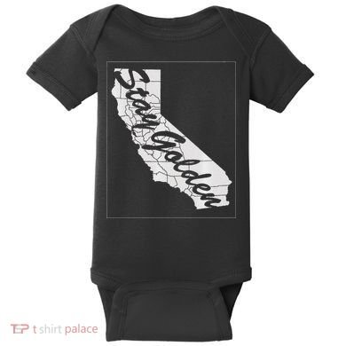 Stay Golden California State Baby Bodysuit