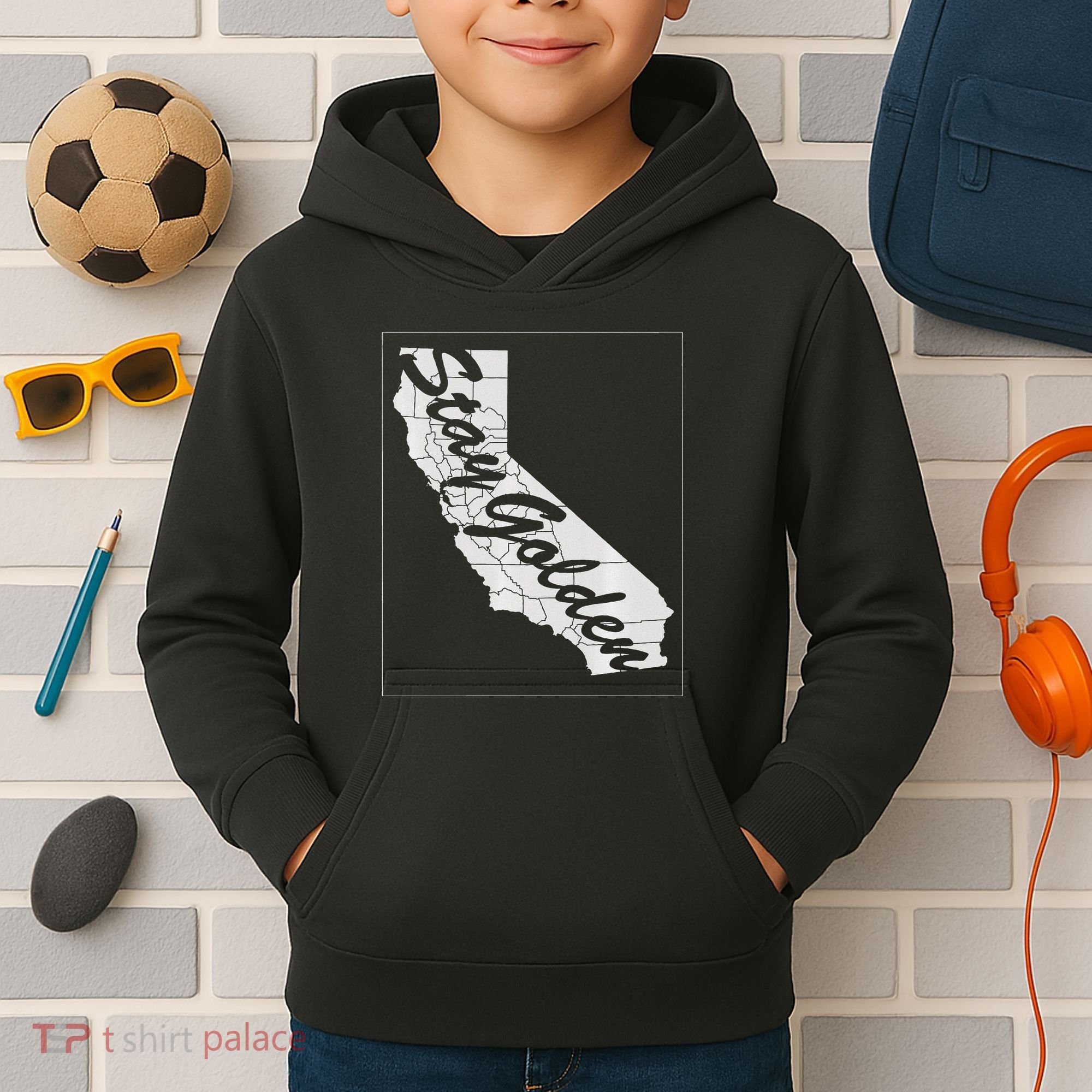 Stay Golden California State Kids Hoodie
