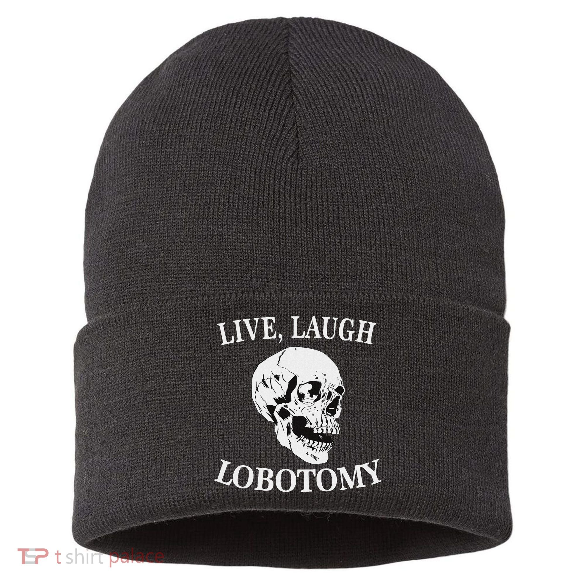Soft Grunge Clothes Live Laugh Lobotomy Lobotomies Sustainable Knit Beanie