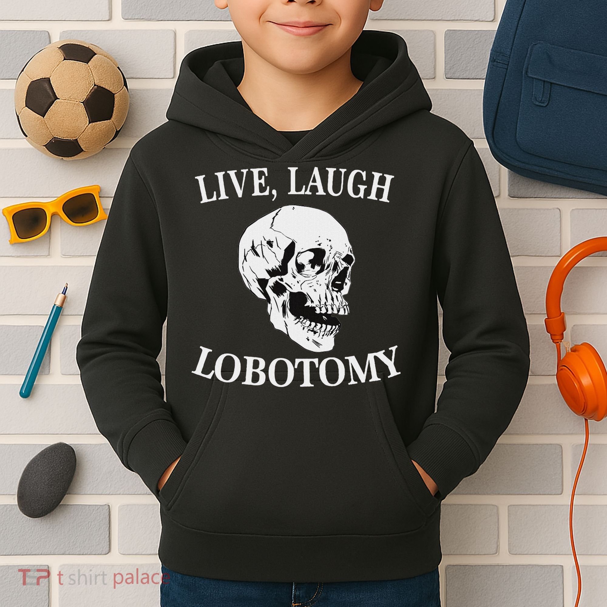 Soft Grunge Clothes Live Laugh Lobotomy Lobotomies Kids Hoodie