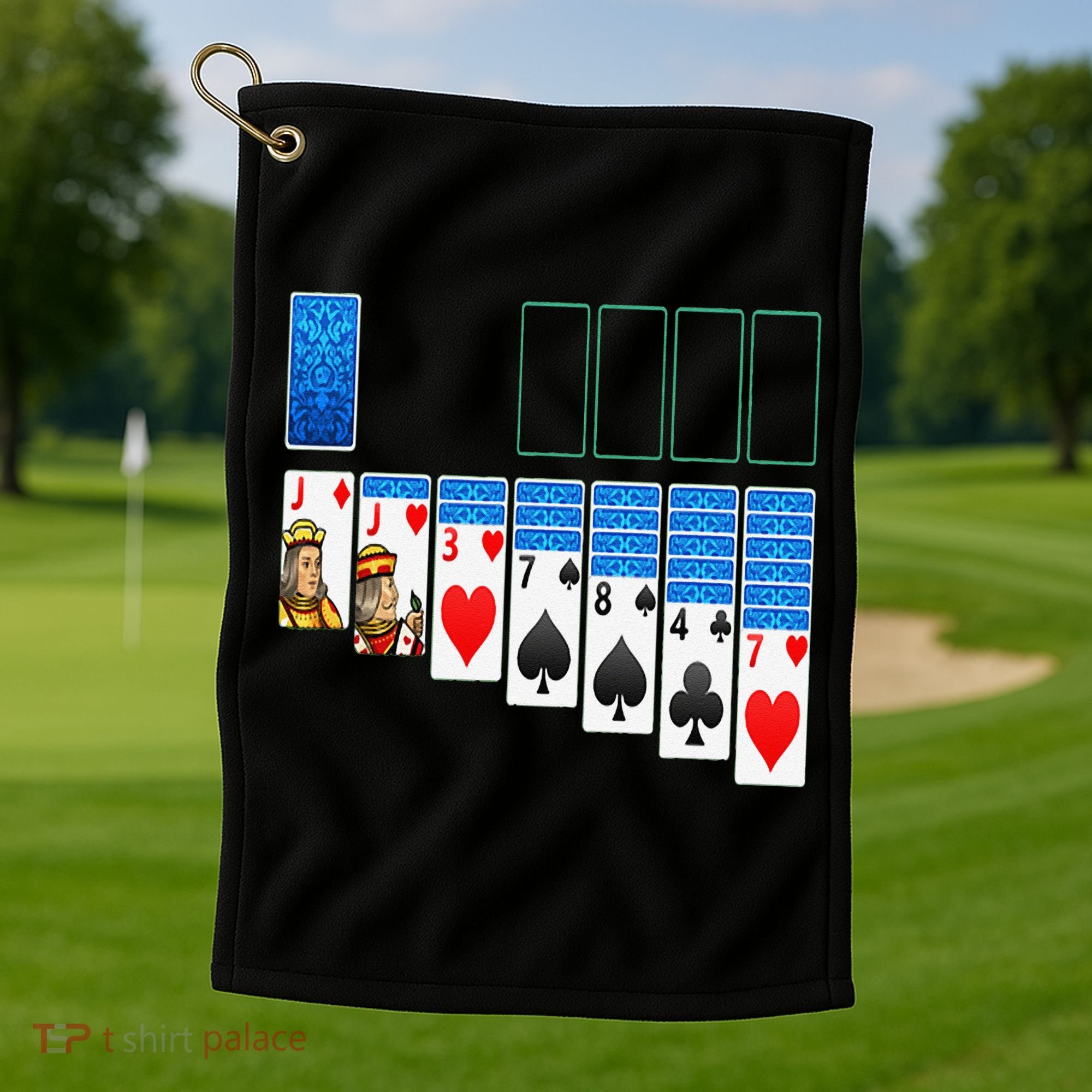 Solitaire Game Costume Board Games Halloween Costume Gift Golf Towel