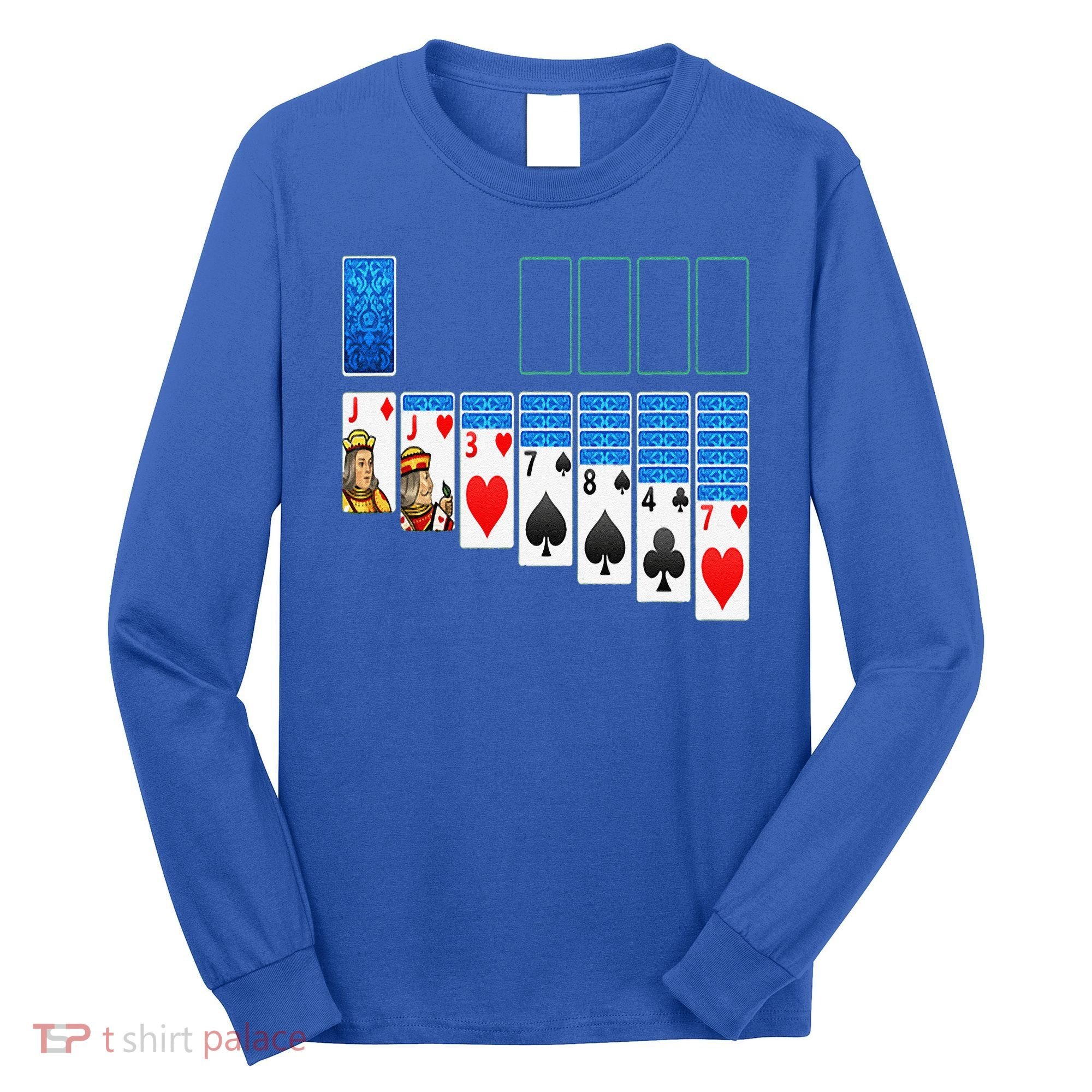 Solitaire Game Costume Board Games Halloween Costume Gift Long Sleeve Shirt