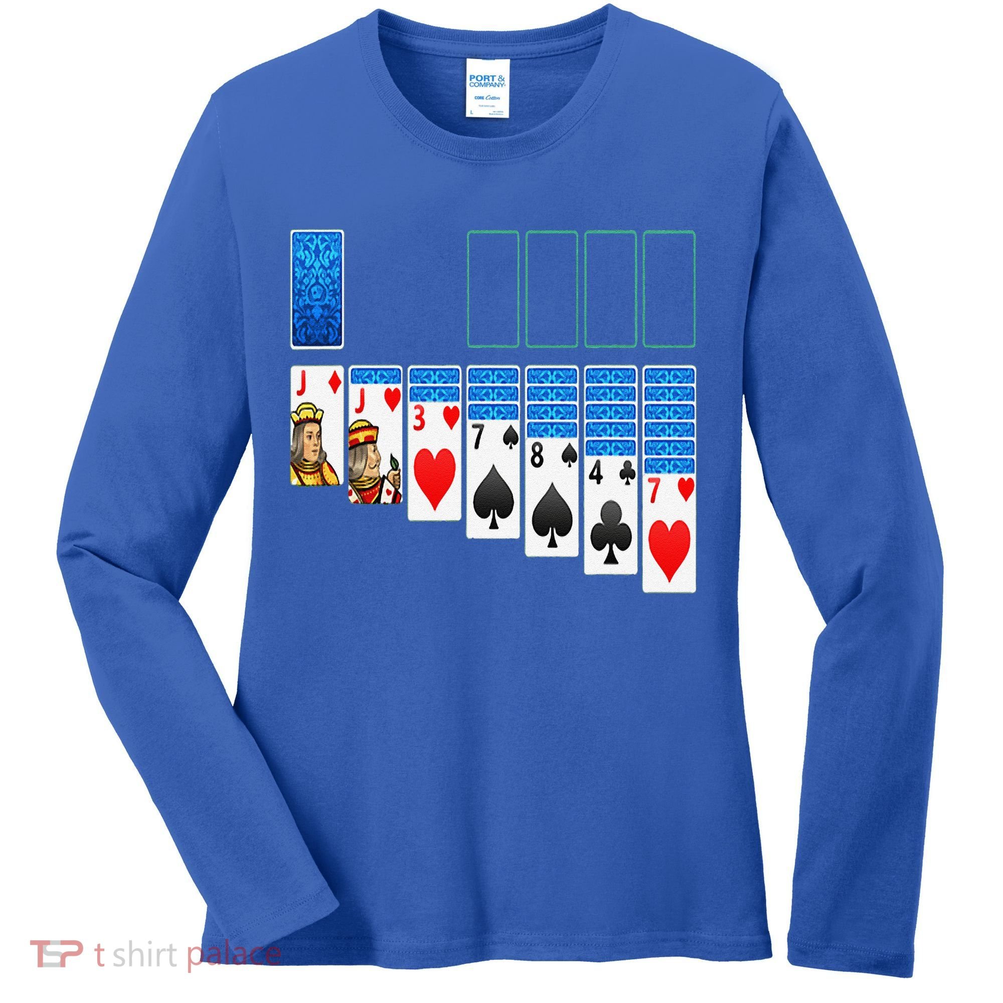 Solitaire Game Costume Board Games Halloween Costume Gift Women's Long Sleeve Shirt
