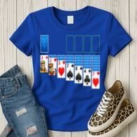 Solitaire Game Costume Board Games Halloween Costume Gift Women's T-Shirt thumb 3