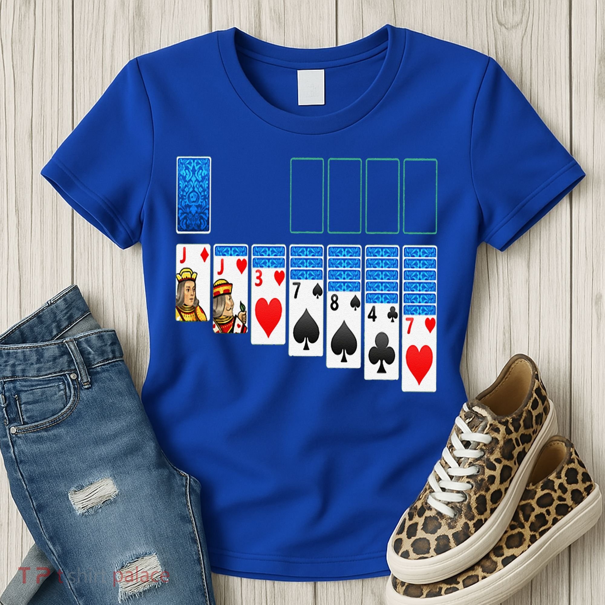 Solitaire Game Costume Board Games Halloween Costume Gift Women's T-Shirt