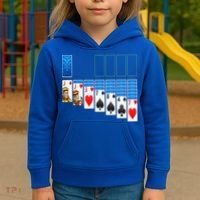 Solitaire Game Costume Board Games Halloween Costume Gift Kids Hoodie thumb 3