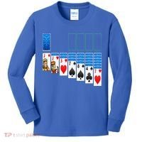 Solitaire Game Costume Board Games Halloween Costume Gift Kids Long Sleeve Shirt thumb 0
