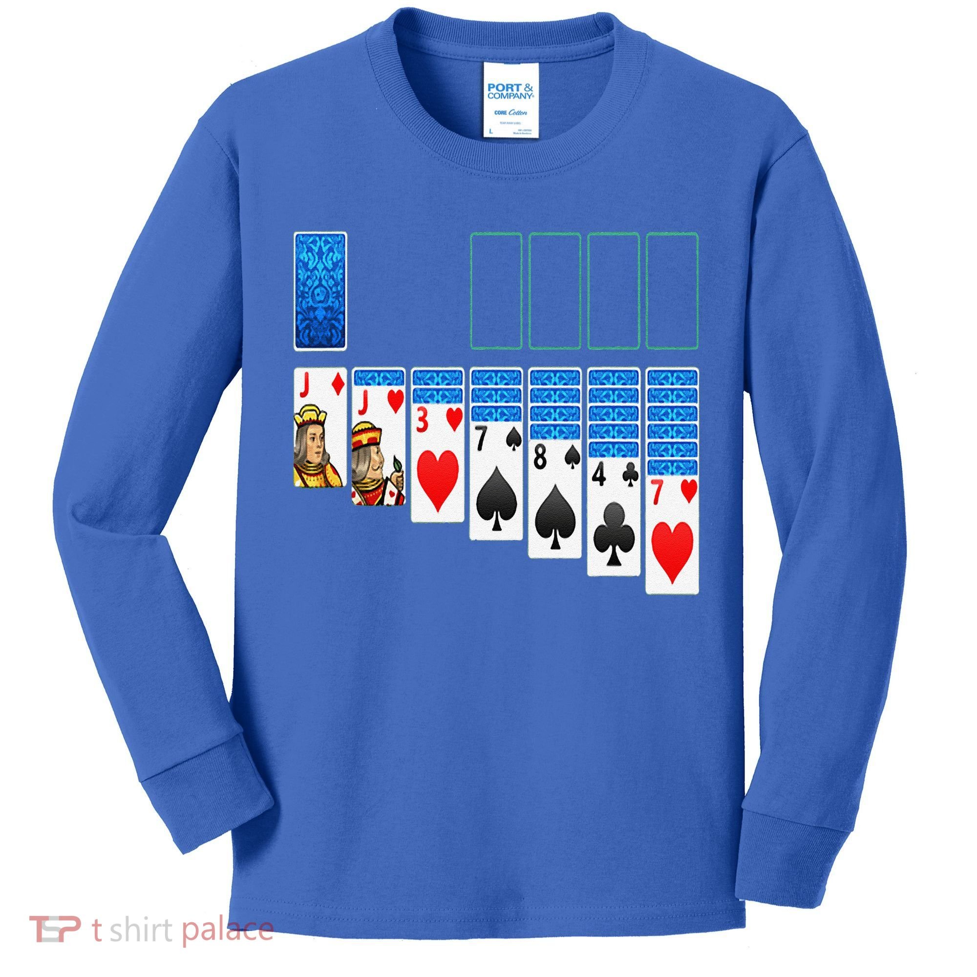 Solitaire Game Costume Board Games Halloween Costume Gift Kids Long Sleeve Shirt