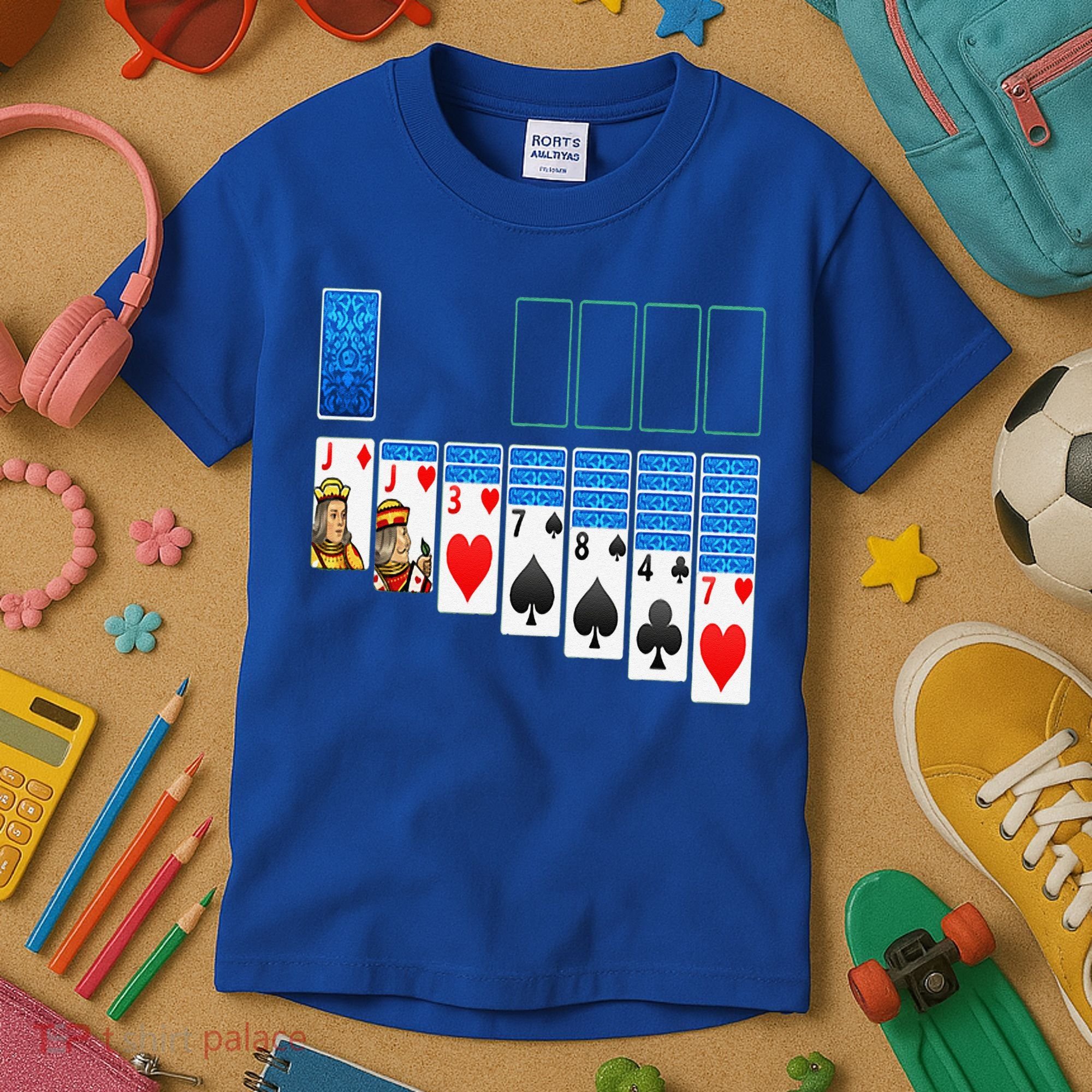 Solitaire Game Costume Board Games Halloween Costume Gift Kids T-Shirt