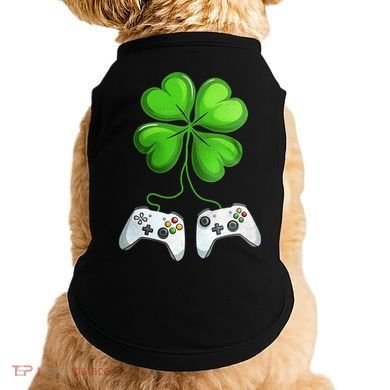 Shamrock Gaming Controllers St Patrick’S Day Fun Gift Doggie Tank