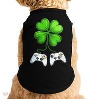 Shamrock Gaming Controllers St Patrick’S Day Fun Gift Doggie Tank thumb 0