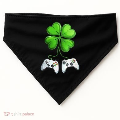 Shamrock Gaming Controllers St Patrick’S Day Fun Gift USA-Made Doggie Bandana